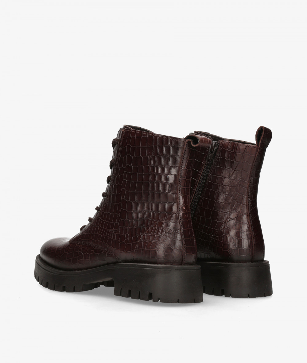 St. Gallen Ankle boots MIMOC-03 in brown croc print