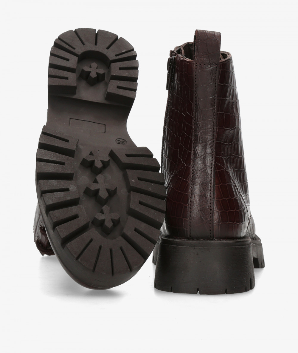 St. Gallen Ankle boots MIMOC-03 in brown croc print
