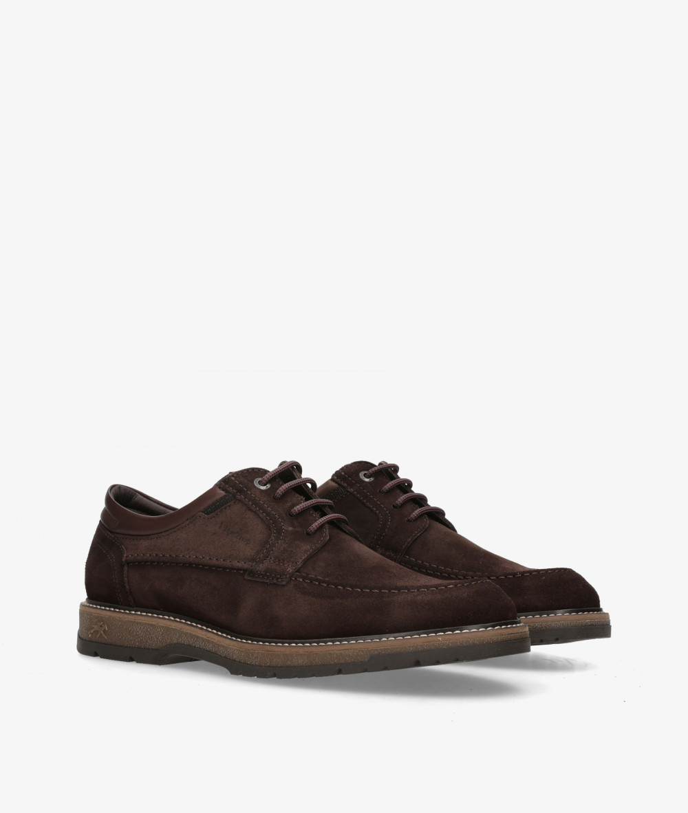 Zapatos de cordones Fluchos F2320 en serraje marrón