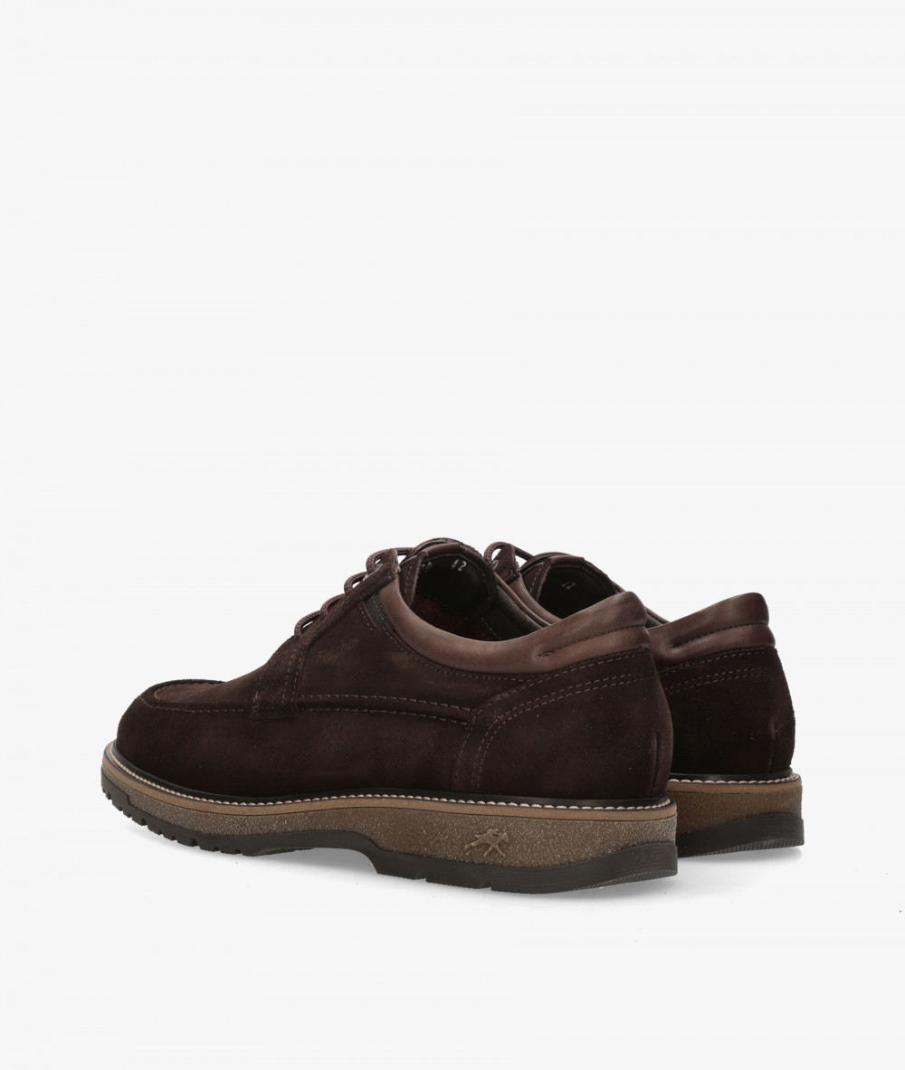 Zapatos de cordones Fluchos F2320 en serraje marrón