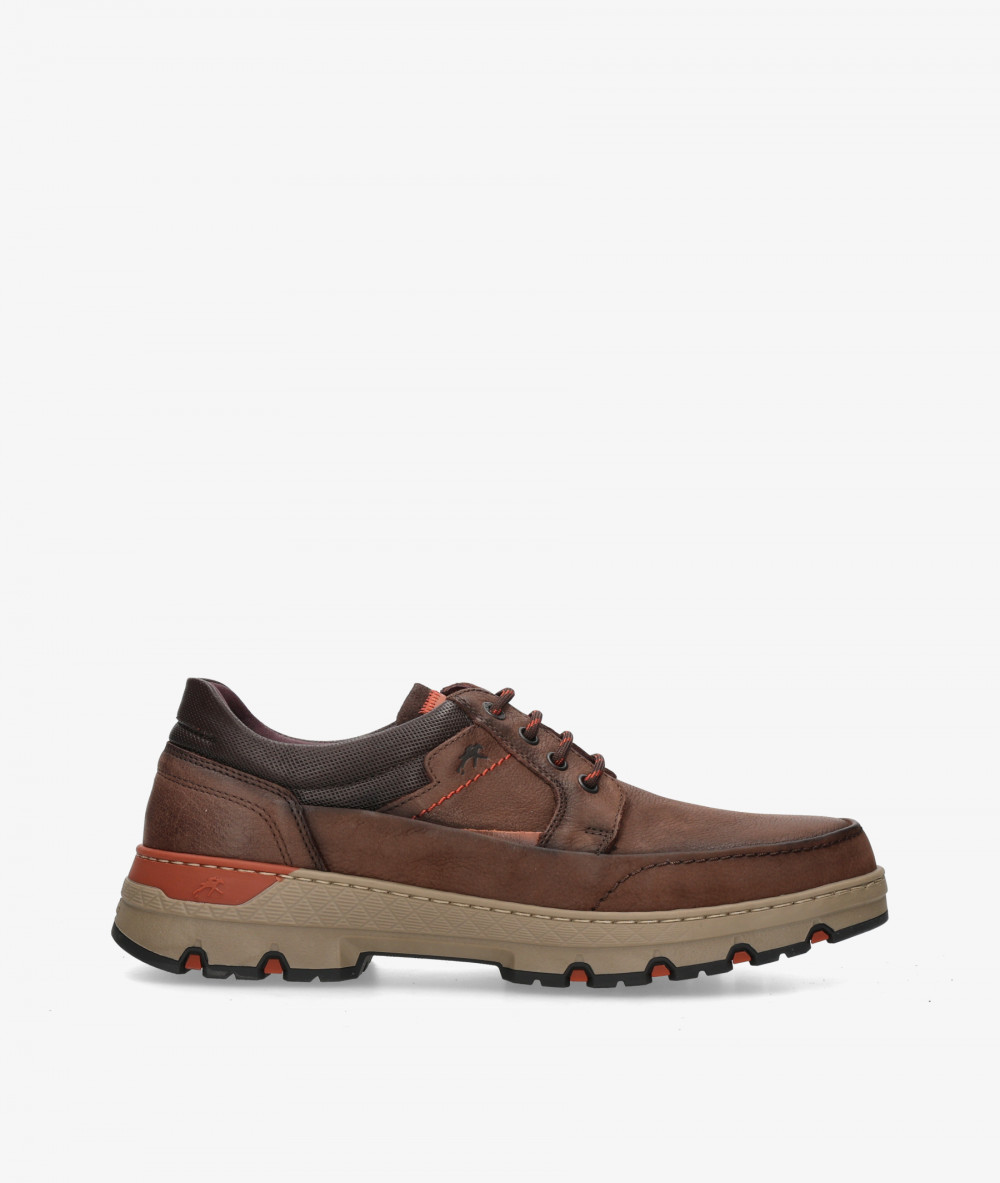 Zapatos de cordones Fluchos F1843 en nobuck marrón