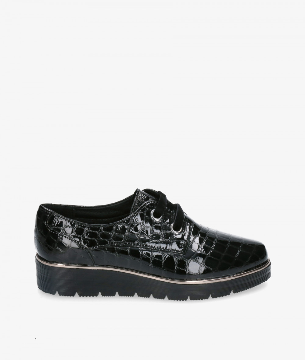 Zapatos de cordones St. Gallen ADELE 18-10-11727 en coco negro