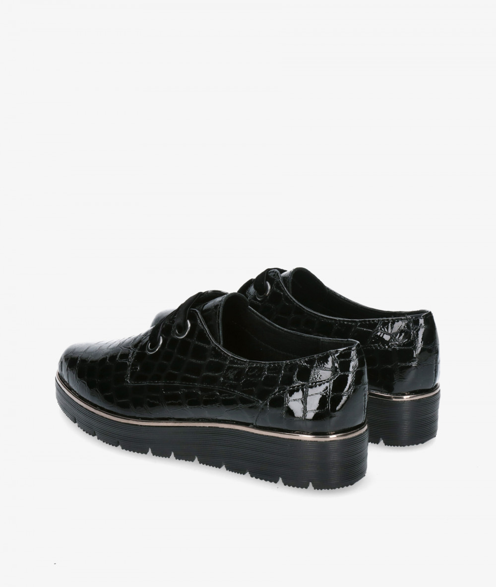 Zapatos de cordones St. Gallen ADELE 18-10-11727 en coco negro