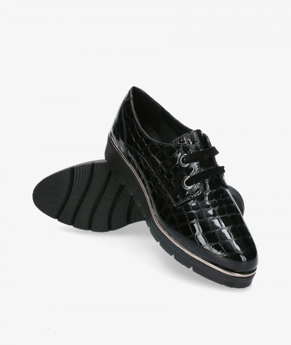 Zapatos de cordones St. Gallen ADELE 18-10-11727 en coco negro