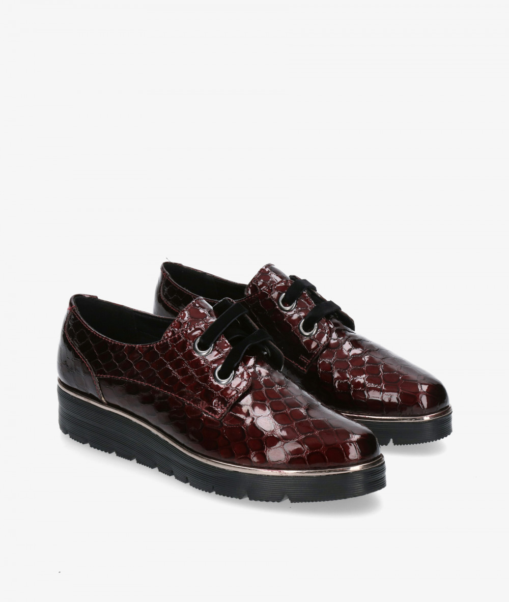 Zapatos de cordones St. Gallen ADELE 18-10-11727 en coco burdeos