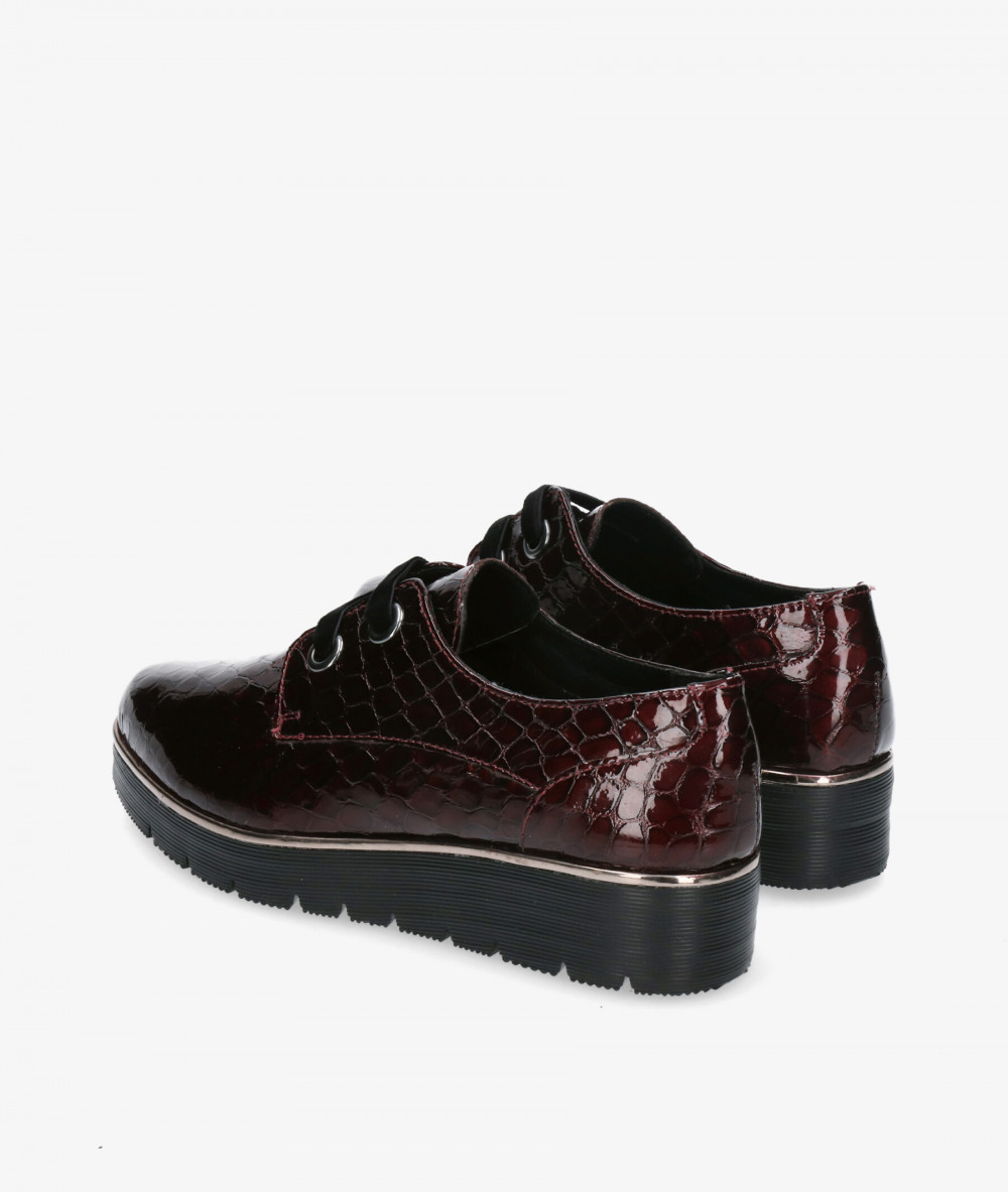 Zapatos de cordones St. Gallen ADELE 18-10-11727 en coco burdeos