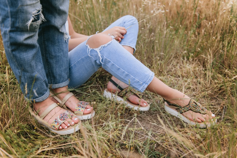 sandalias planas abalorios mujer Traveris