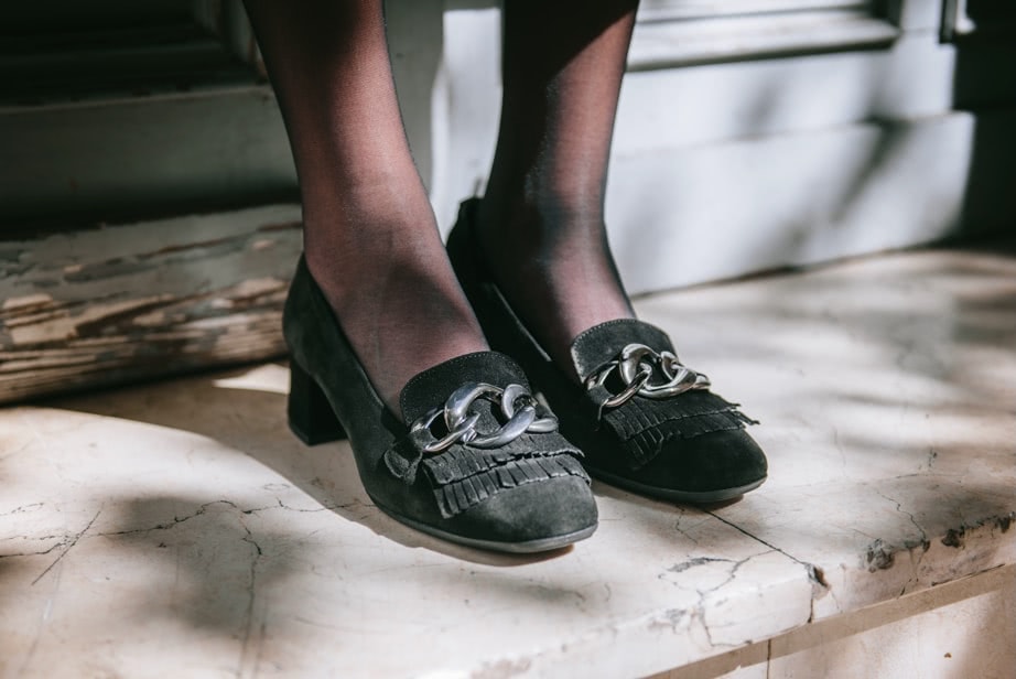 Granny shoes ante negro Kissia