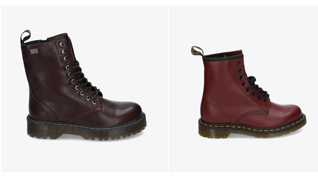 Botas militares rojas Coolway y Dr. Martens