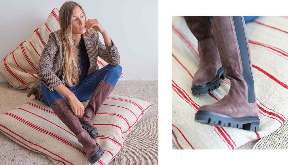 Botas altas suela track Alpe